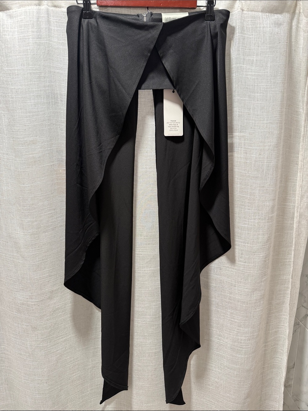 Black Draped Tube Top